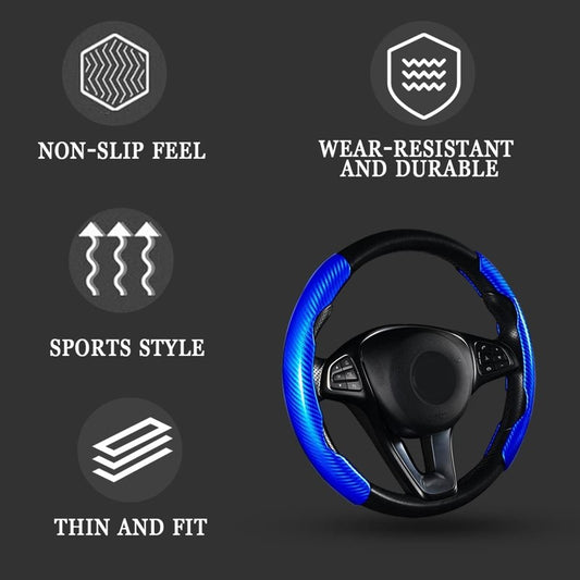 2 Piece Textured Car Steering Wheel Cover