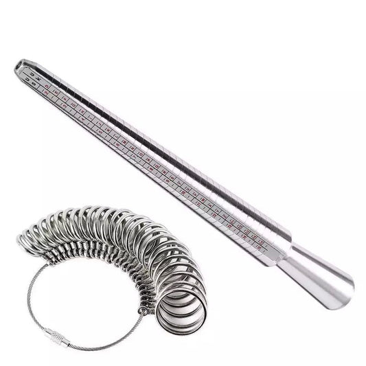 2-in-1 Professional Ring Sizer Measuring Tool Set