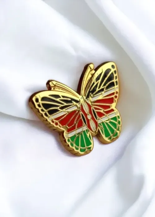 Butterfly Kenya Flag Lapel Pin