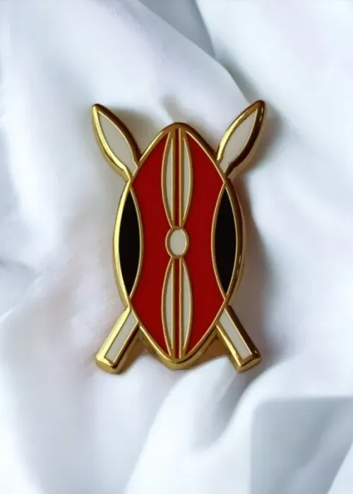 Shield Kenya Flag Lapel Pin